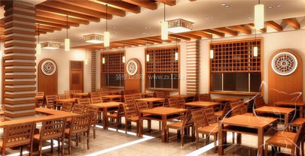 中式快餐店裝修圖片